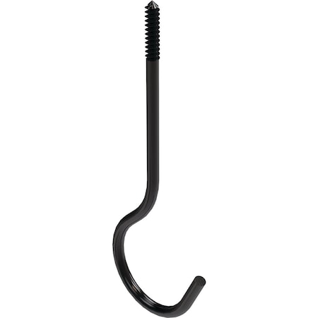 National 6 In. Black Ceiling Hook N275198